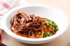 Slow-cooked beef brisket with sweet barbecue sauce