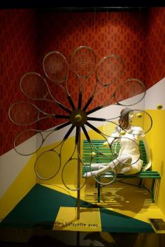♂ Commercial space retail store design visual merchandising window display - Vitrines Galeries Lafayette - Roland Garros - Paris, mai 2011 | Flickr - Photo Sharing!