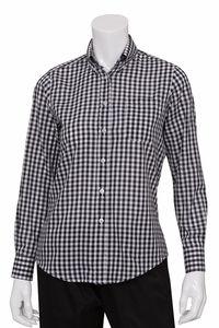 Women's Black and White Gingham Dress Shirt from ChefsEmporium.net (www.chefsemporium...)