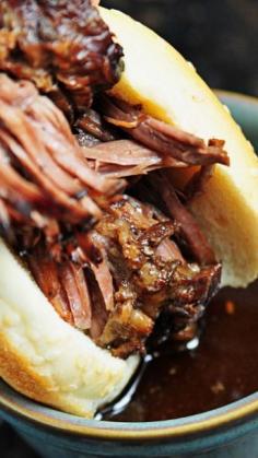 Balsamic Roast Beef French Dip Sandwich