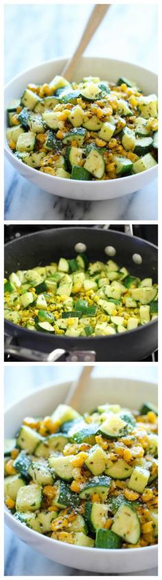 Parmesan Zucchini and Corn