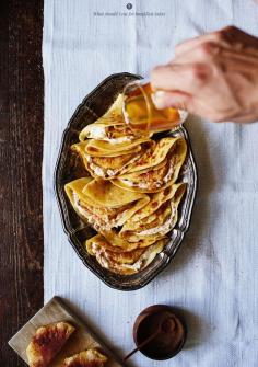 Millet crepes with a coconut pineapple