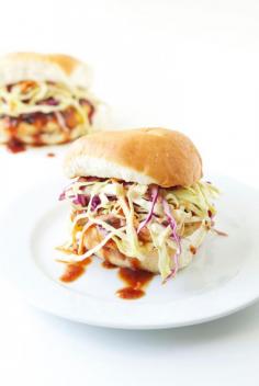BBQ Turkey Burgers with Chipotle Slaw