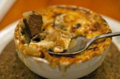 Onion soup at Au Pied de Cochon in Montreal. #soup #wishlist