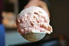 Roasted Strawberry Rhubarb Ice Cream