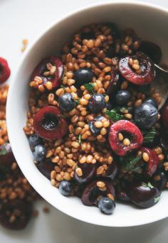 Cherry, Mint, & Wheatberry Salad