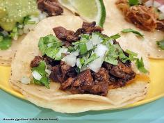 Asada (grilled AAA frank beef) at La Taqueria Taco Shop. #tacos #mexicanfood #wishlist