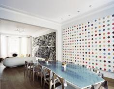 A London Victorian town house featuring art works by Anselm Kiefer and Damian Hirst. Photography by James Harris.