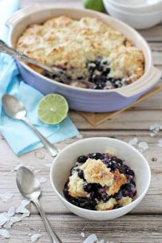BLUEBERRY LIME COCONUT COBBLER