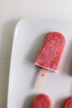 Strawberries and Cream Popsicles