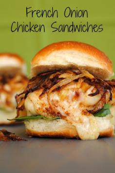 French Onion Chicken Sandwiches