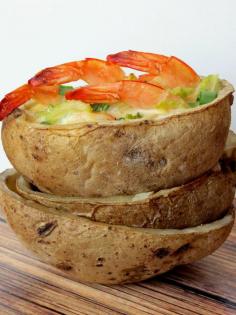 Shrimp Stuffed Potatoes | YummyAddiction.com