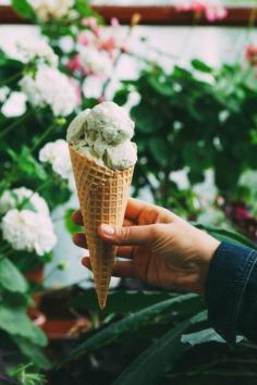 TARRAGON AND MINT ICE CREAM