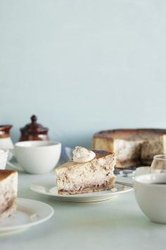 Cinnamon Swirl Cheesecake with Oatmeal Cookie Crust