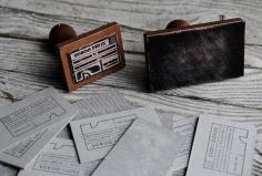 Beautiful stamped business cards, via Graphic ExchanGE