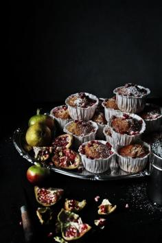 Pratos e Travessas: Bolos de romã sem glúten | Gluten free pomegranate cakes | Food, photography and stories