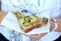 Fresh thai flavoured pizza