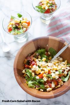 Fresh Corn Salad with Bacon