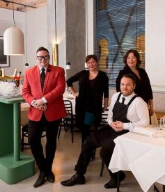 Jason Jones, Philippa Sibley, Ruth Giffney and Simon Leverett at Prix Fixe, Melbourne.