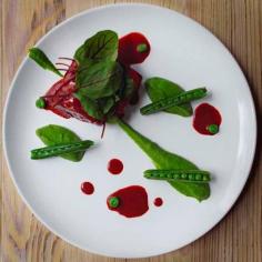 Blackberry glazed 28 dry aged Greenvale Farm mutton (Jumbuck), pea puree, forest berries and bergamot by @Matti Fallon @dunord_melb www.dunord.com.au