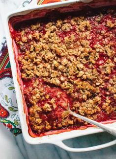 A simple, honey-sweetened, plum dessert - cookieandkate.com