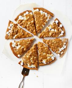 Peanut Butter Marshmallow Butterscotch Dessert Pizza