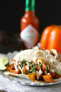 Spicy sweet potato tacos