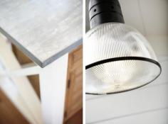 "I love using zinc, especially with this design, because it feels more rustic and weathers to a great worn patina," she says. "The more you use and abuse it, the better it looks. It’s a great material for spaces that need a little more warmth but want that industrial feel."