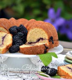 Lemon Blackberry Pound Cake