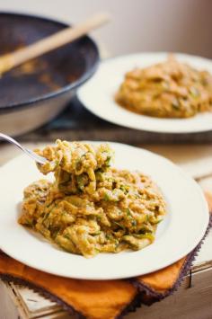 Zucchini Tagliatelle with Creamy Avocado Tomato Sauce
