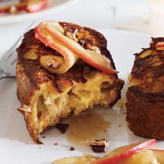 Ciabatta French Toast with Warm Apple Maple Syrup