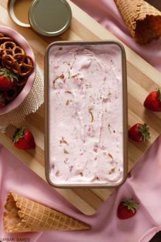 Strawberry Pretzel Ice Cream