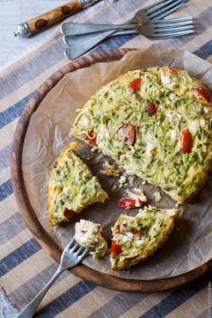 Slow Cooker Frittata with Zucchini, Tomato, and Feta