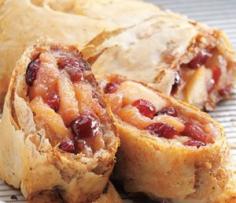 Oven Baked Apple Cranberry Strudel Recipe