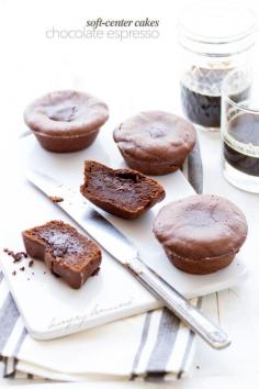 soft-center chocolate espresso cakes