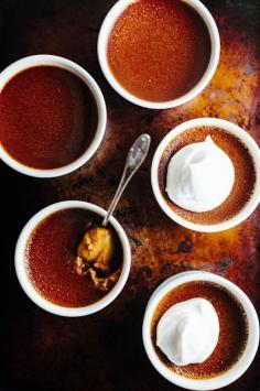 Burnt Caramel Orange Custards