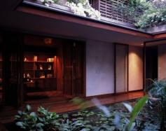 Courtyard lily pad pool