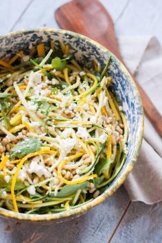 Raw Zucchini and Feta Salad