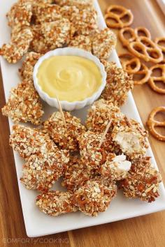 Honey Mustard Pretzel Chicken Bites