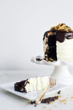 Dark Chocolate Ganache Cookie Cake