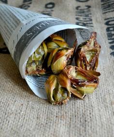 sea salt roasted baby artichokes