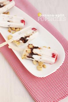Banana Split Popsicles