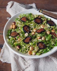 roasted fig, hazelnut, and brussels sprout salad