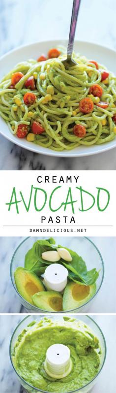 Avocado Pasta - The easiest, most unbelievably creamy avocado pasta. And it'll be on your dinner table in just 20 min!