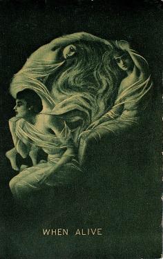 Old/Antique Skull Optical Illusion Postcard (by JG50)      Postmarked - April 8, 1910