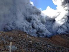 A Volcano Erupted @ Mt. Ontake, Japan on 27th September 2014.