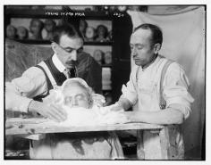 Making a death mask. C.1905.