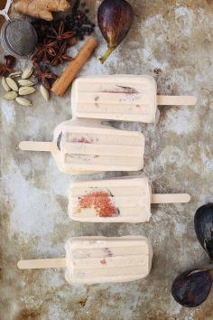 Chai spiced coconut fig Popsicles