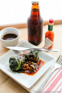 BBQ Black Eyed Pea Collard Rolls | Vanilla And Bean