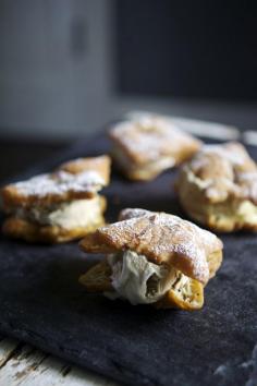 coffee & beignet ice cream sandwiches